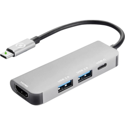 Celly USB C-HDMI/2xUSB A/USB C M-F Adapter
