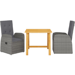 vidaXL 3068710 Havemøbelsæt, 1 borde inkl. 2 stole