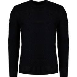 Superdry Jacob Cable Crew Jumper - Eclipse Navy