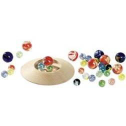 Goki Wooden Marble Pot with Marbles