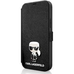 Karl Lagerfeld Ikonik Metal Wallet Case for iPhone 12 Mini