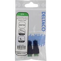 Deltaco 2-pin Terminal block to 5.5 DC 2-Pack Sc