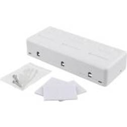 Deltaco Surface mount box for Keystone, 6 ports, white