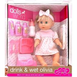 Dolls World Drikke-tisse dukke Olivia