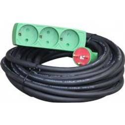 E-Line kabelsæt m/3-vejs stikdåse 15 m