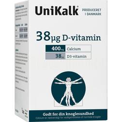 Unikalk D Vitamin 38mg 180 stk