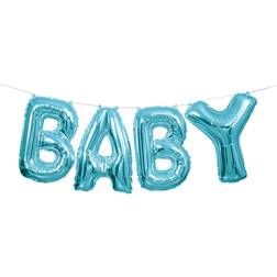 Unique Party Baby folieballon banner Lyseblå