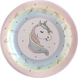 Vegaoo Disposable Plates Unicorn Pastel 10-pack