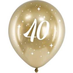 PartyDeco Balloner 40 År Guld