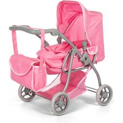 MaMaMeMo Doll Pram with Lift & Changing Bag