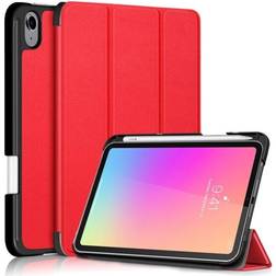 MTK Apple Ipad Mini 6 (2021) Tablet Cover Cover Wake Sleep Rød Red