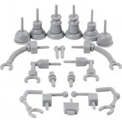 Silk Clay Robotdele størrelse 0,5-6 cm grå 19 stk