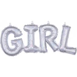 Amscan Folie-ballon XL Silver Glimmer "Girl"