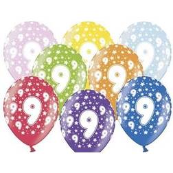 PartyDeco Fødselsdagsballoner, 9 år