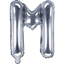 Ballon Bogstav M sølv 35 cm