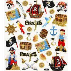 Creativ Company Stickers m. glitterdetaljer Pirater 1 ark