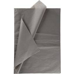 Creotime Silkepapir, 50x70 cm, 17 g, mørk grå, 25 ark/ 1 pk