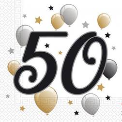 Procos Fødselsdags Servietter, 50 År