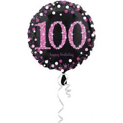 Amscan 100 folie balloner sparkling pink