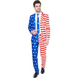 OppoSuits Kostume Mr. USA Flag mand Suitmeister L (EU 54)