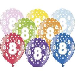 PartyDeco Fødselsdagsballoner, 8 år