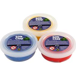 Silk Clay blå, rød, gul, 3x14 g/ 1 pk