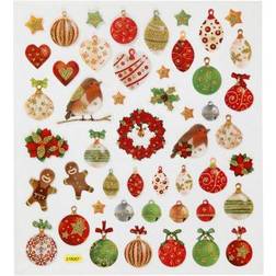 Creativ Company Stickers, julekugler og pynt, 15x16,5 cm, 1 ark
