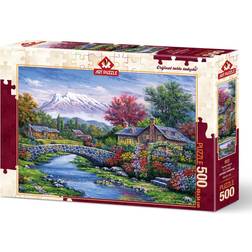 ART Artpuzzle Puzzle 500 Beautiful cottage by the river