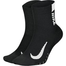 Nike Multiplier Running Ankle Socks 2-pack Men - Black/White