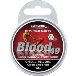 Savage Gear Blood49 Coated Wire Red 10m 0,48mm (24lbs/11kg)