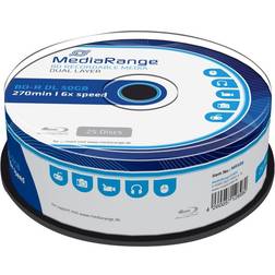 MediaRange BD-R DL 50GB 6x Spindle 25-Pack