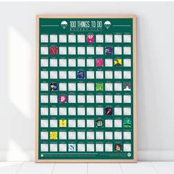 Gift Republic 100 Things To Do Bucket List Scratch Off Plakat 42x59.4cm