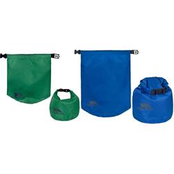 Trespass Exhilaration Drybag sæt 5 liter grøn 10 liter blå