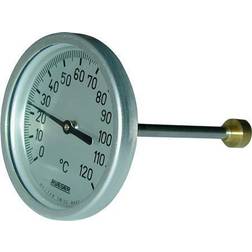 Rüeger TCH termometer 100x125 mm. Rustfrit stål, frontring i aluminium. 0-120°C