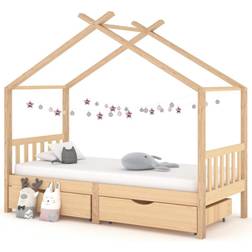 vidaXL Kids Bed Frame with Drawers 97x206cm