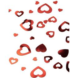 Amscan Røde metallisk hjerteformede konfetti