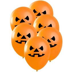 6-pack Balloner Halloween Græskar Orange