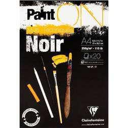 Clairefontaine Paint ON-blok A4 20 ark sort