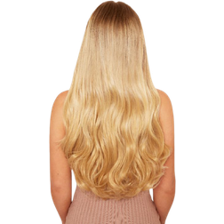Missguided Super Thick Blow Dry Wavy Clip in Hair Extensions Golden Blonde 22" 5-pack