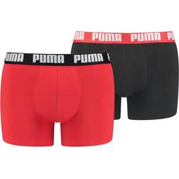 Puma Basic Boxer 2-pack - Black/Red