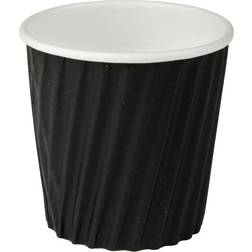 Paper Cups Ripple Wrap Black 40-pack