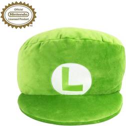 Nintendo TOMY T12962 Mocchi Green Luigi Hat Plush 40 cm, & Mario Merchandise Bedroom Accessories, Super Soft Toy for Boys and Girls, Mario Cushion Suitable from 3 Years, 14.5in x 7.25in