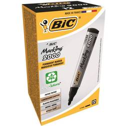 Bic Marking 2000 Permanent Marker Bullet Tip Black 1.7mm 12-pack