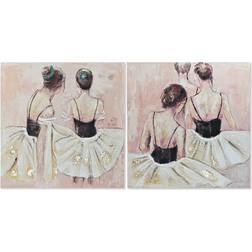 Dkd Home Decor Maleri Dancers (100 x 3.5 x 100 cm) Billede