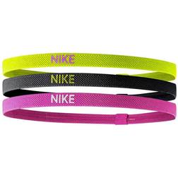 Nike Hårbånd 3-pak Neon Gul/Sort/Pink
