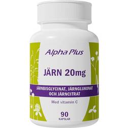 Alpha Plus Järn 20 mg 90 kapslar 90 stk