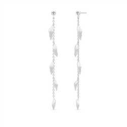 Julie Sandlau Tree of Life Chain Earrings - Silver/Transparent