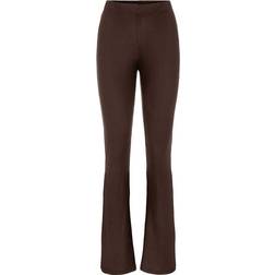 Pieces Toppy Flared Trousers - Chicory Coffee