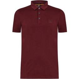 Hugo Boss Stretch Cotton Slim Fit with Logo Patch Polo Shirt - Dark Red