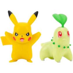 Pokémon Pikachu & chikorita battle figur